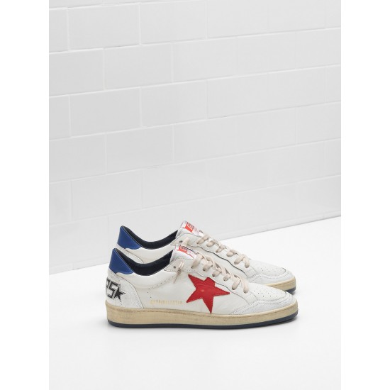 Men/Women Golden Goose ball star in calf leather in leather slight sneaker