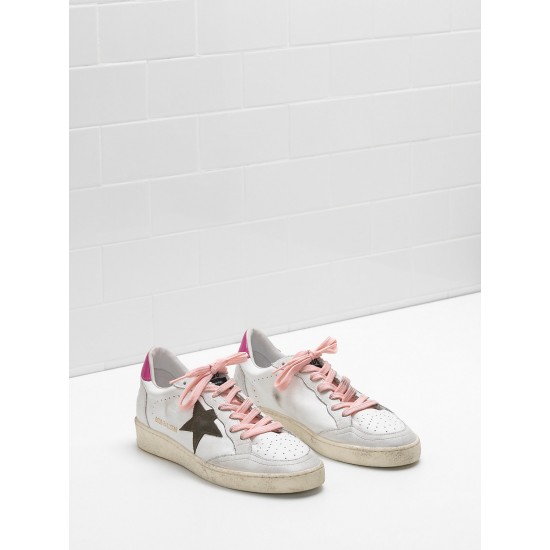 Women Golden Goose ball star in calf leather suede star leather sneaker