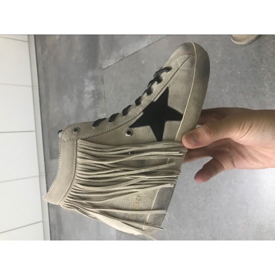 Men/Women Golden Goose francy suede star and tongue in leather sneaker