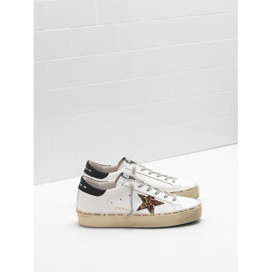 Men/Women Golden Goose hi star ponyskin effect leather star sneaker