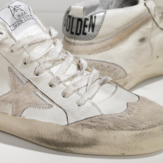 Men/Women Golden Goose mid star limited edition leather and star sneaker
