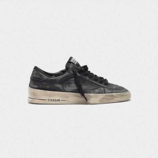 Men/Women Golden Goose stardan ltd in total black leather sneaker