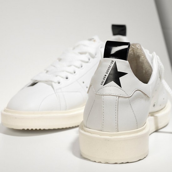Men/Women Golden Goose starter in calf leather white white sole sneaker
