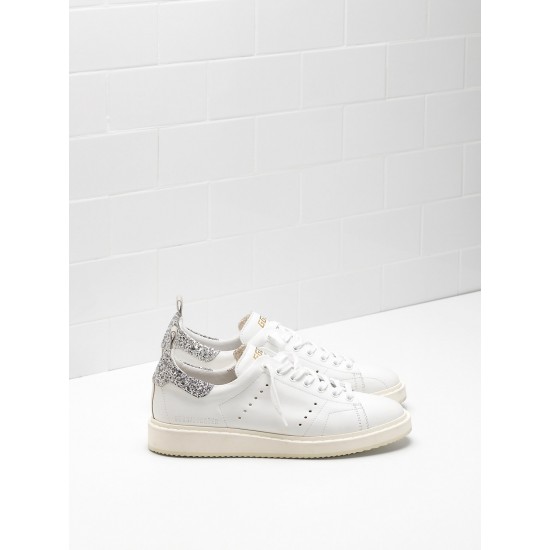 Women Golden Goose starter upper in natural calf leather color sneaker