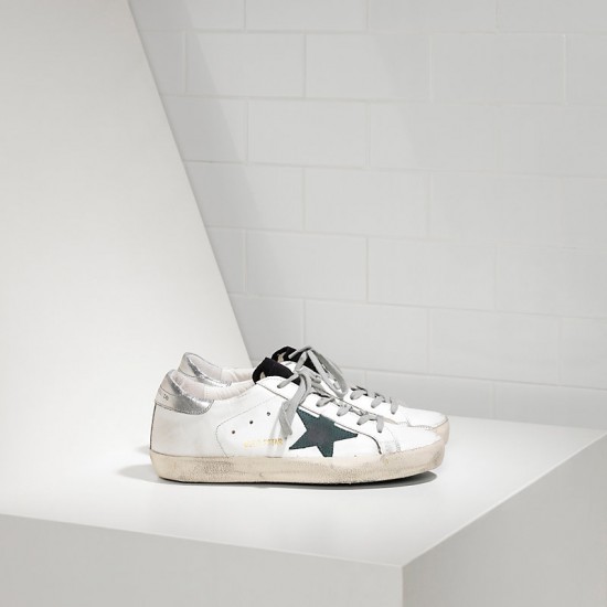 Men/Women Golden Goose superstar in white petroleum star sneaker