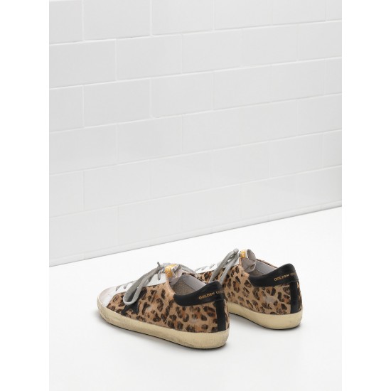 Women Golden Goose superstar classic in leopard print sneaker